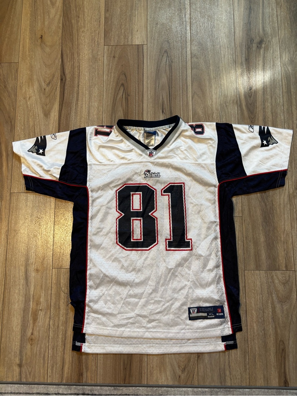 Large Randy Moss Reebok Patriots Jersey